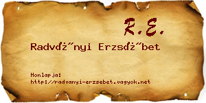 Radványi Erzsébet névjegykártya